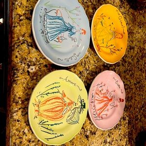 Anthropologie dessert plates, set of 4, never used